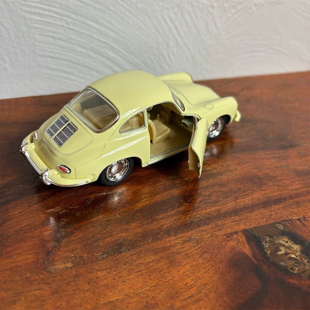Kinsmart Porsche 356 B Carrera 2 1:32 Diecast Model Toy Car Cream - Picture 3 of 5